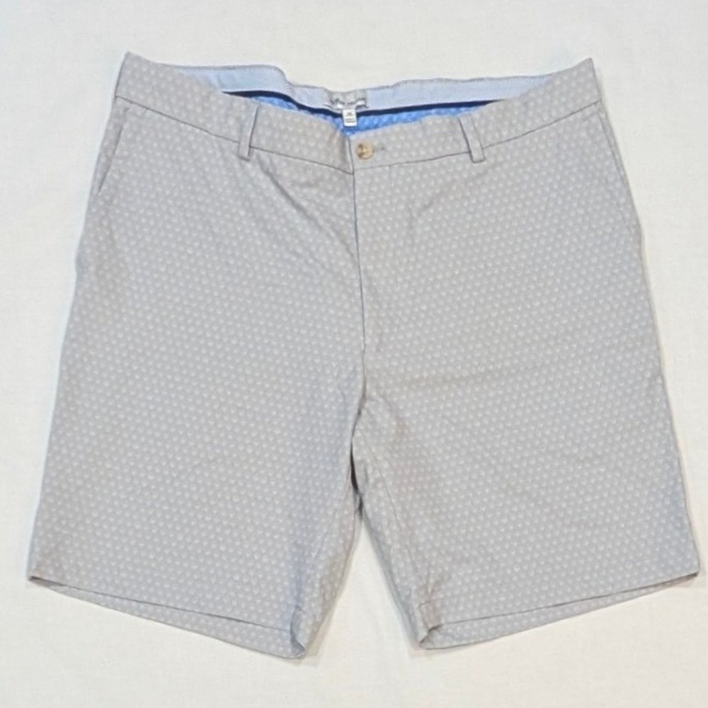 Peter Millar Crown Mens 38 Grey White Skull Print Golf Shorts MS22EB83 BRI